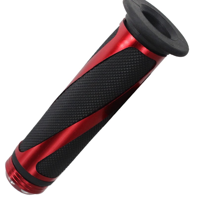 amavoler Universal Motorcycle Handlebar Grips Fits for Motorcycles with 7/8"" Left Grip and 1"" Right (Red) - Image 4